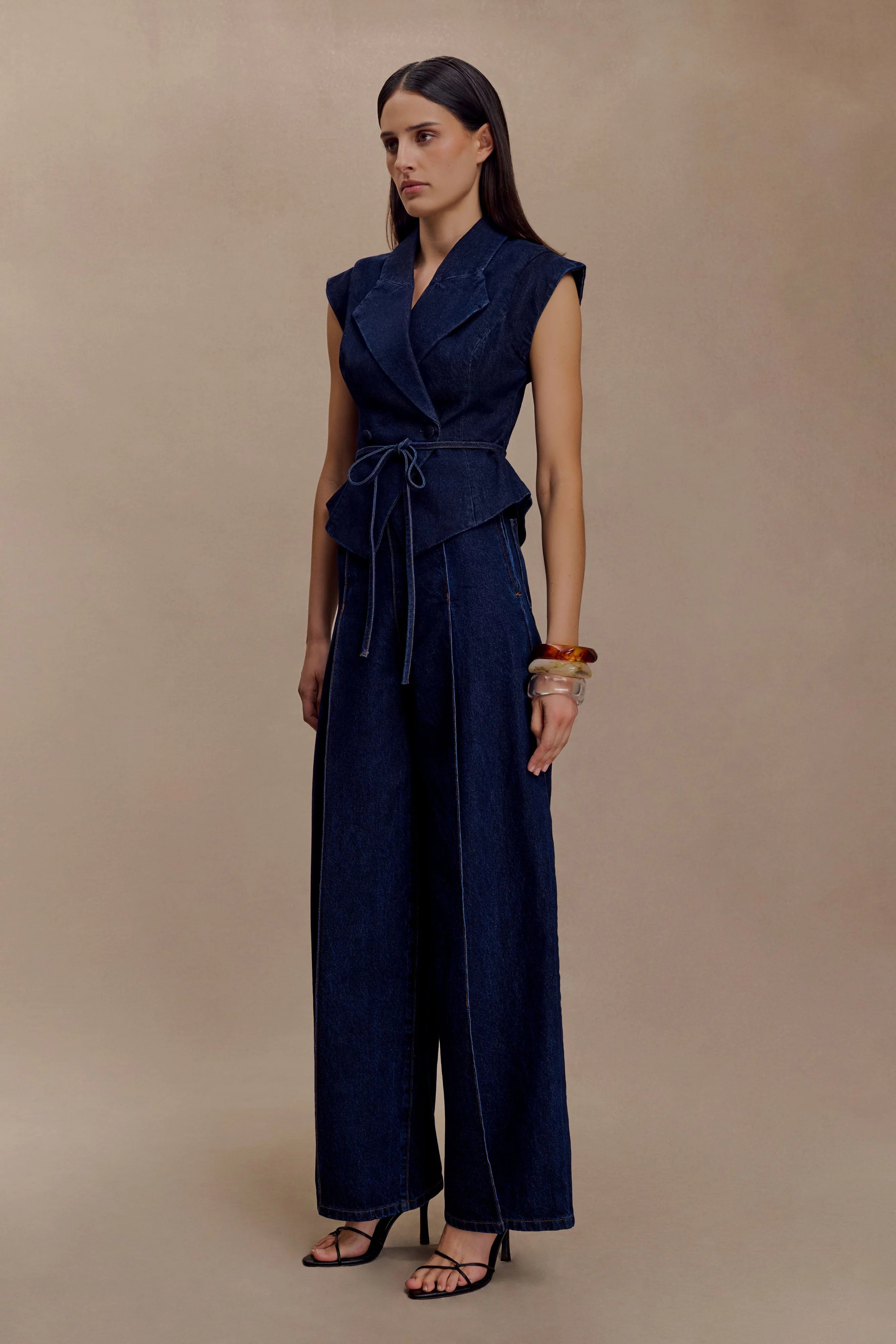Beatrix High Rise Denim Jeans Indigo Blue