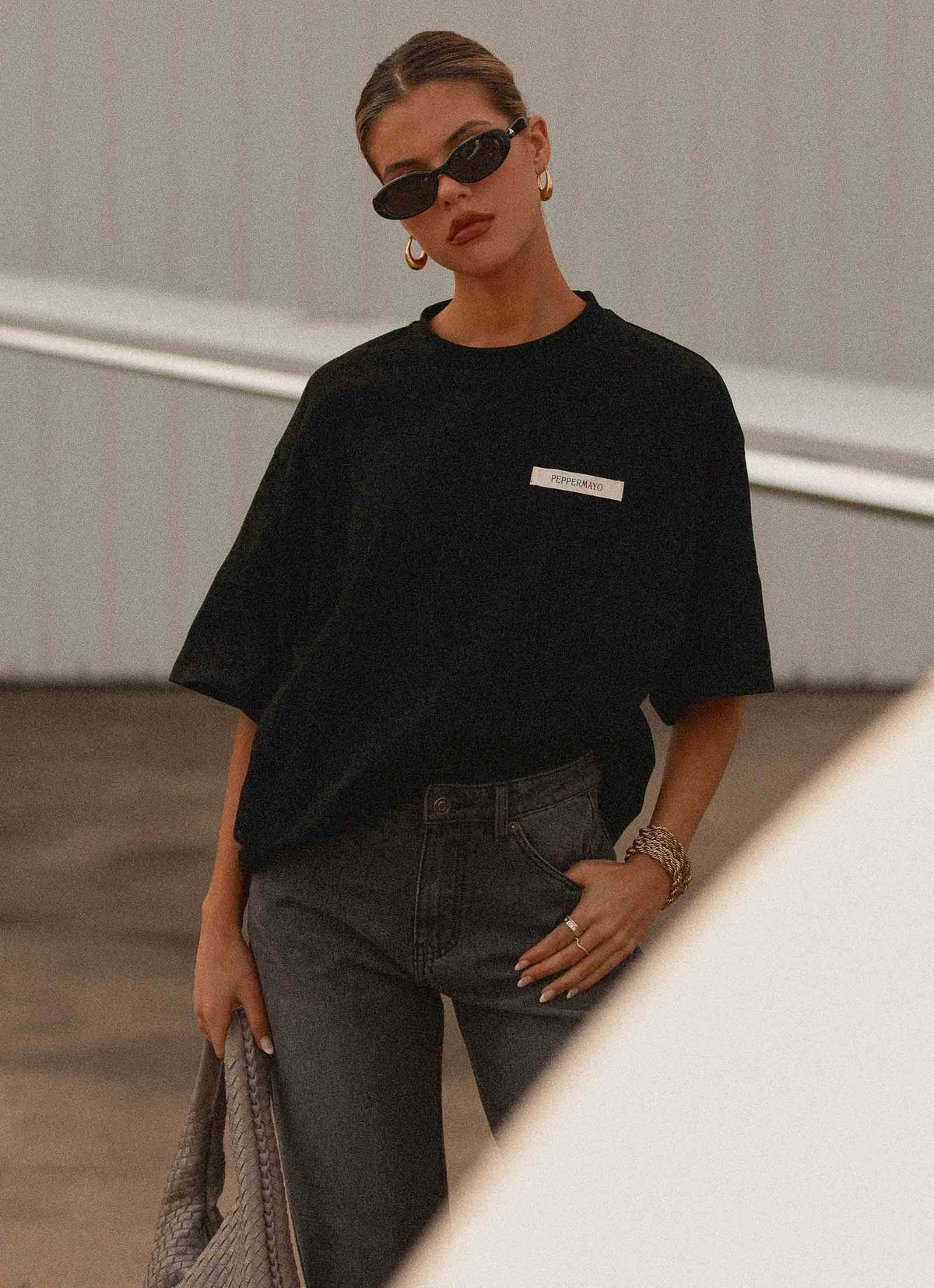 Signature Oversized Tee Black