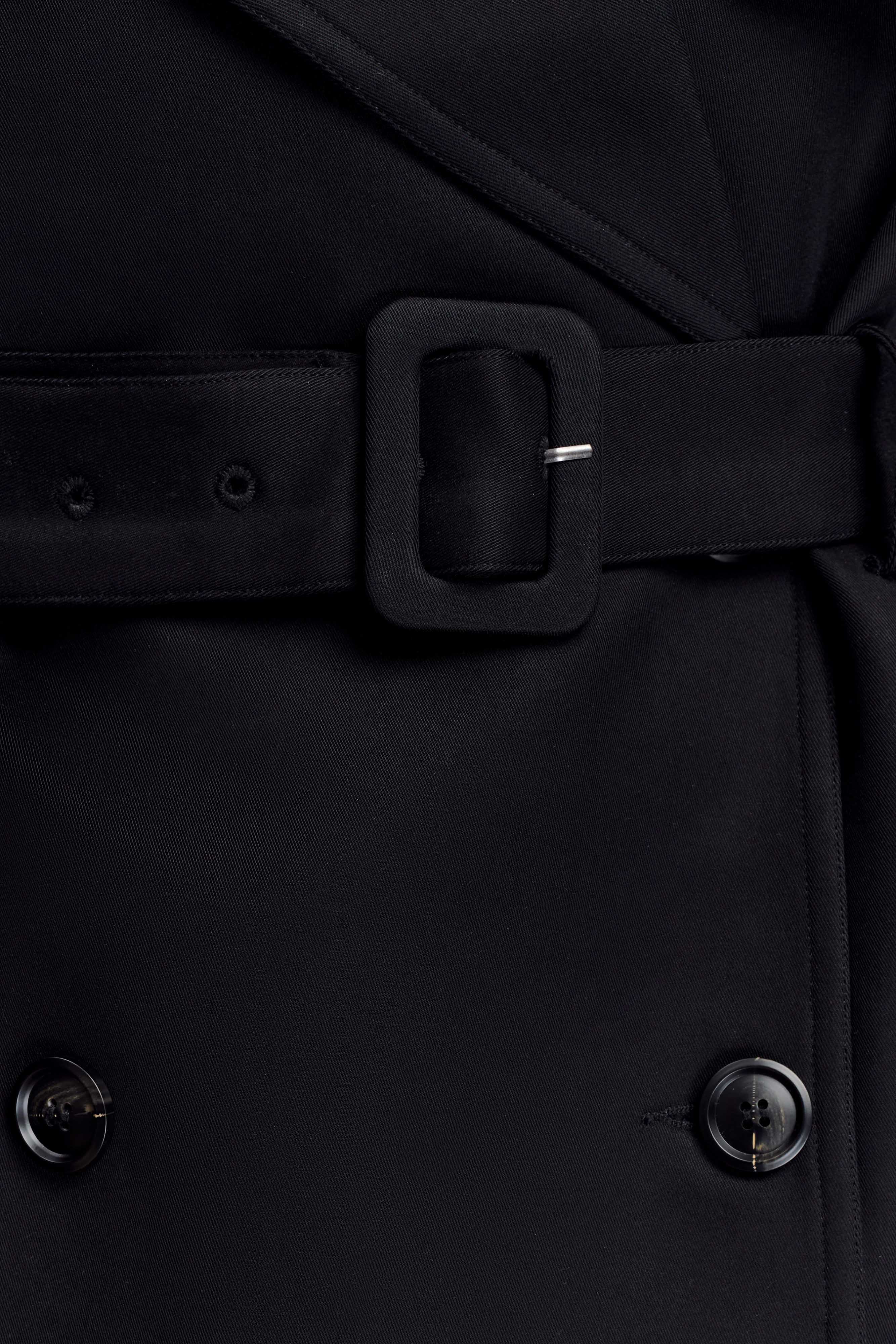 Alden Short Trench Jacket Black