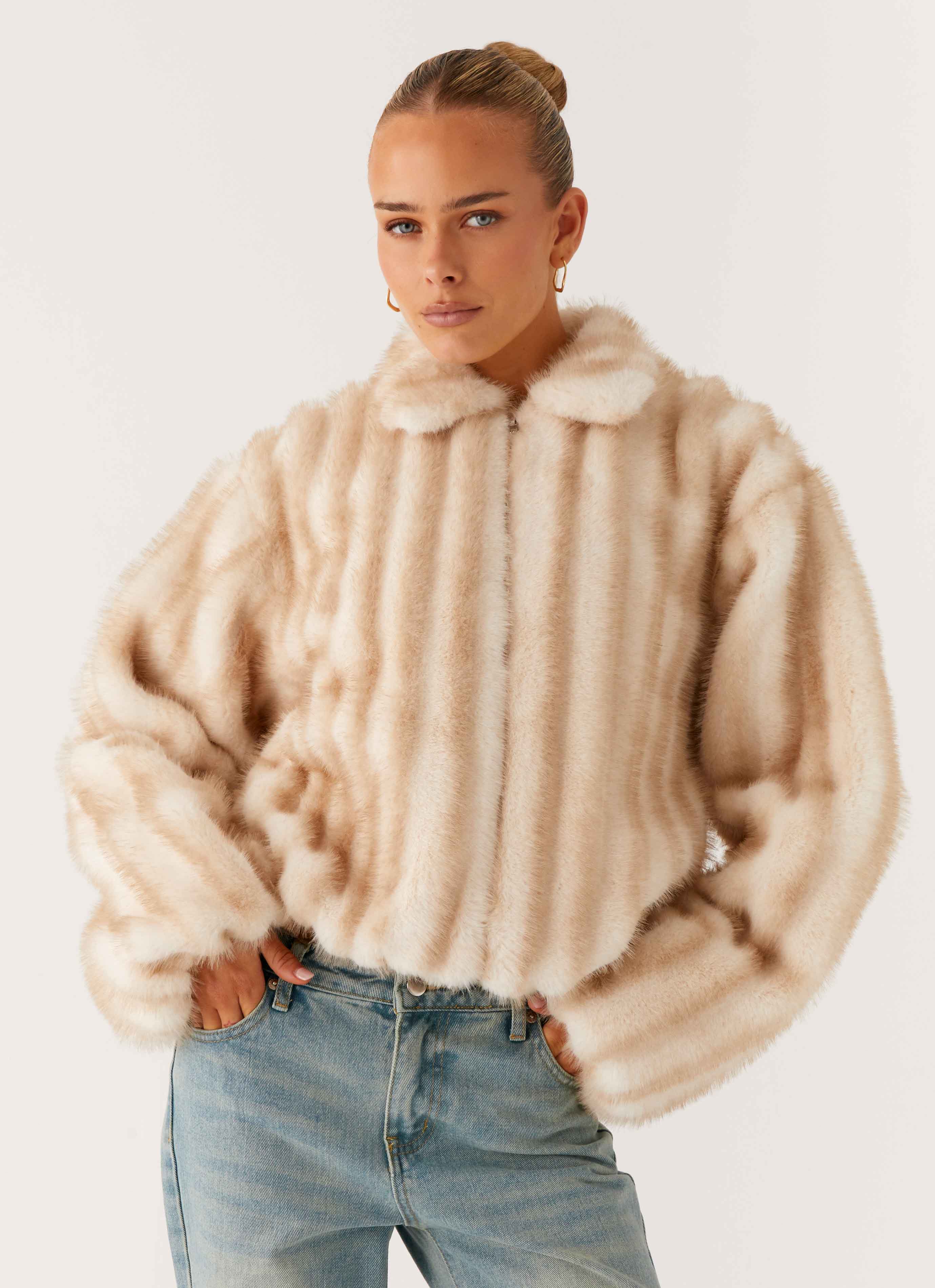 Naylor Faux Fur Jacket Blonde