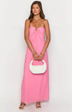 Brynner Pink Strapless Maxi Dress