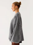 Jack Oversized Knit Sweater Grey