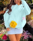 Women Cute Hoodies Oversized Y2k Star Patch Fleece Sweatshirt Pastel Hoodie for Teen Girls