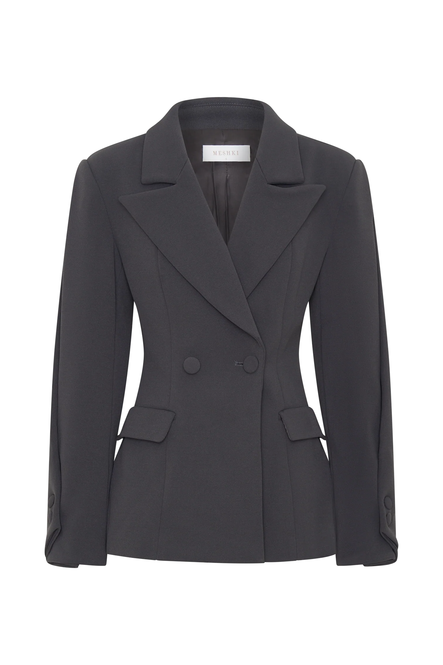 Wesley Structured Blazer Charcoal Shadow