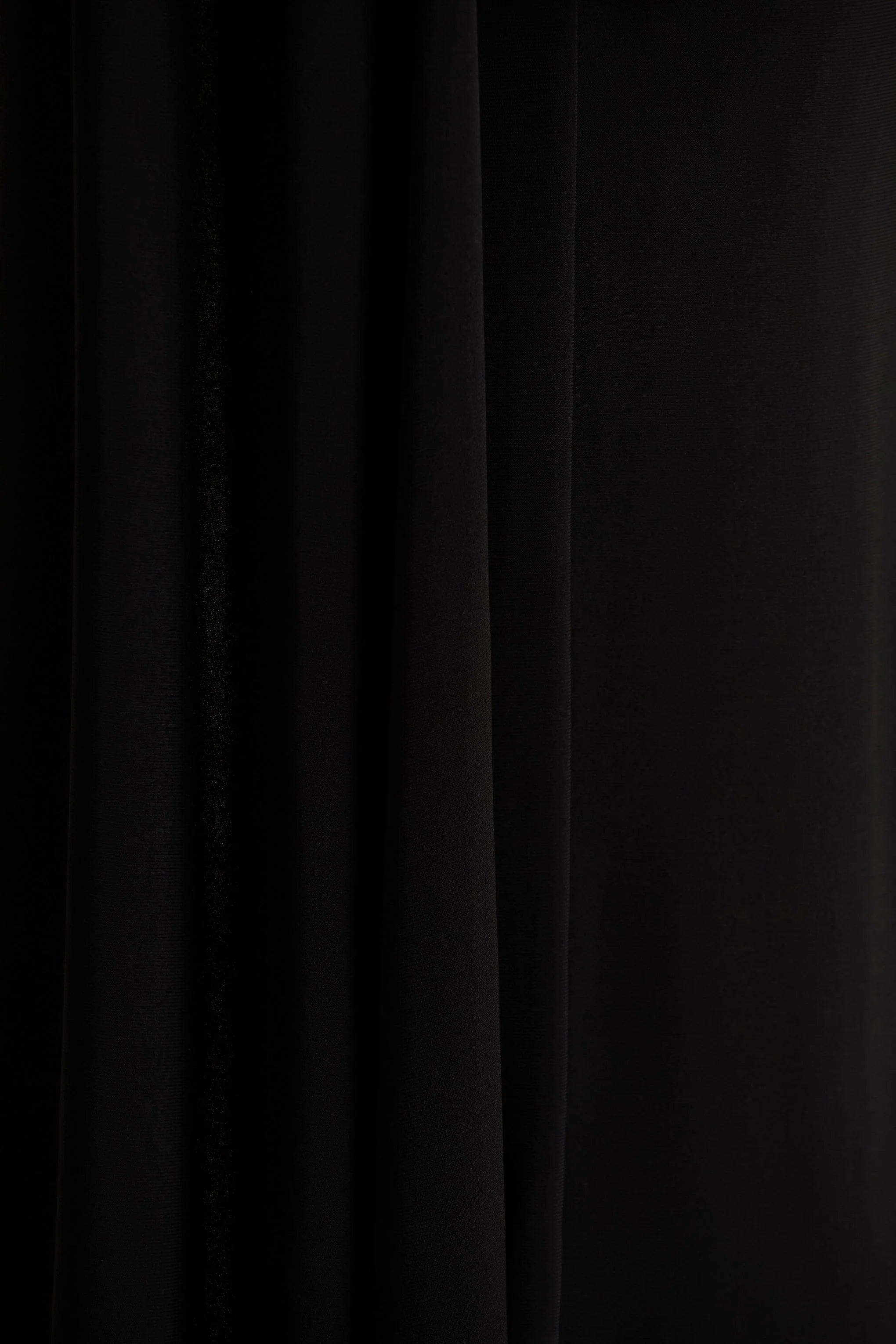 Dawn Black High Neck Maxi Dress With One Long Cape Sleeve