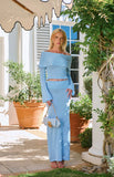 Simona Blue Maxi Knit Skirt