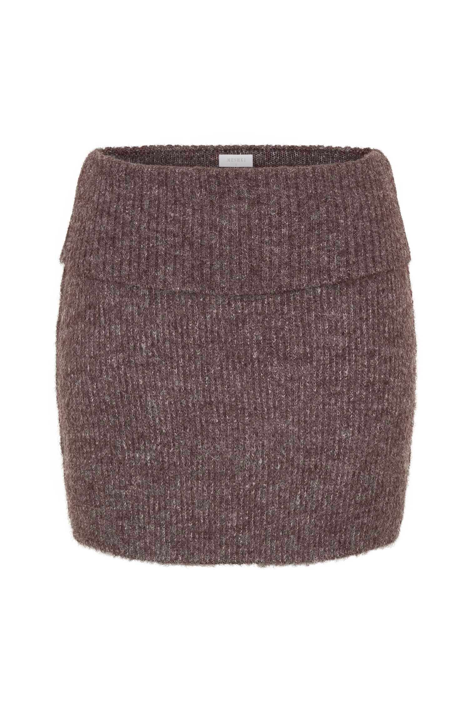 Skylaine Knit Mini Skirt Brown Marle