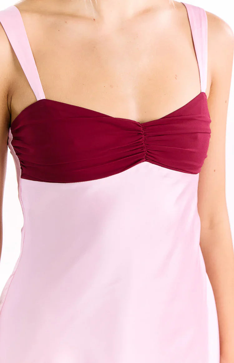 Morgan Pink Contrast Party Mini Dress