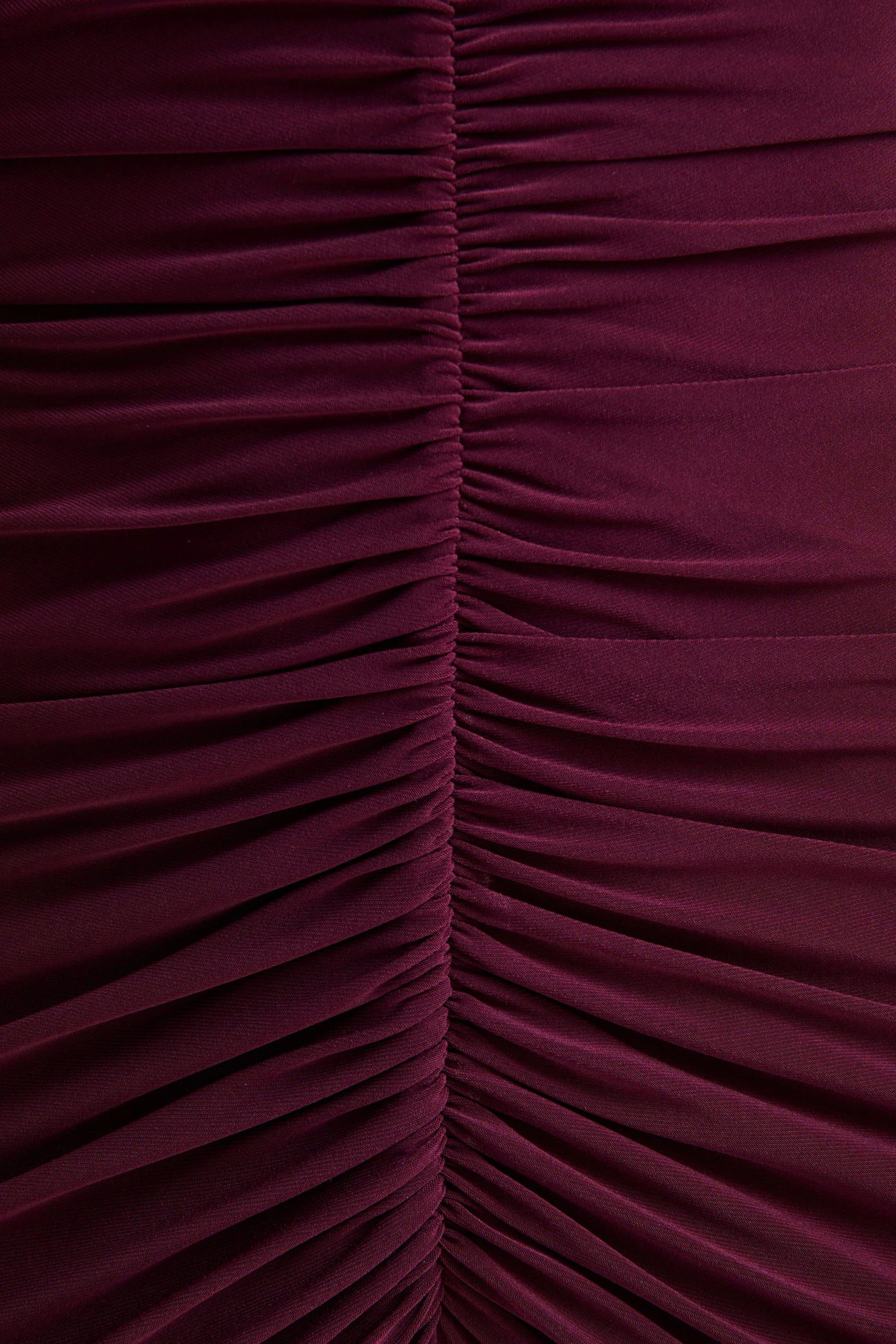 Tami Plum Plunge Neck Long Sleeve Maxi Dress