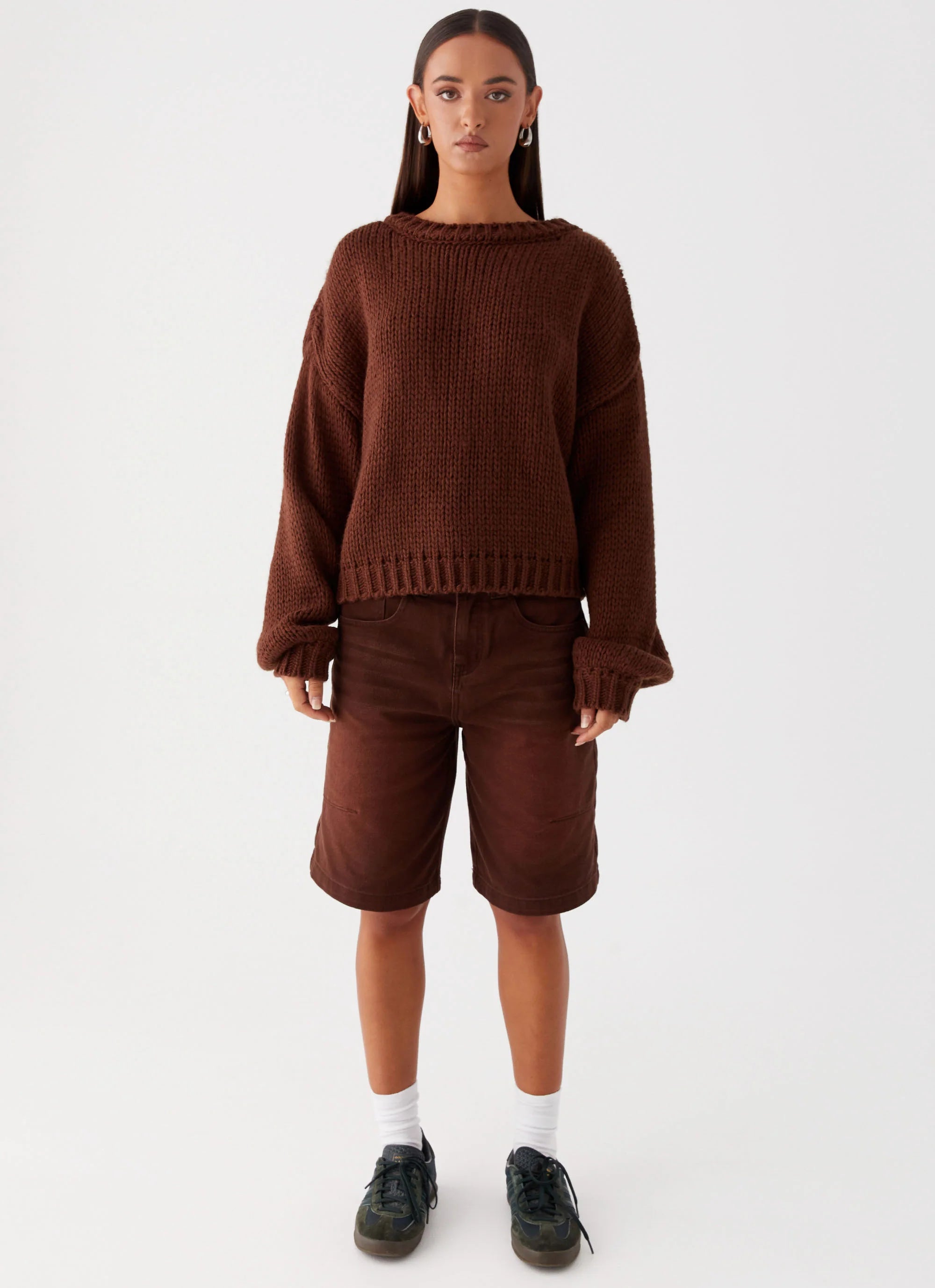 Costella Knit Sweater Brown