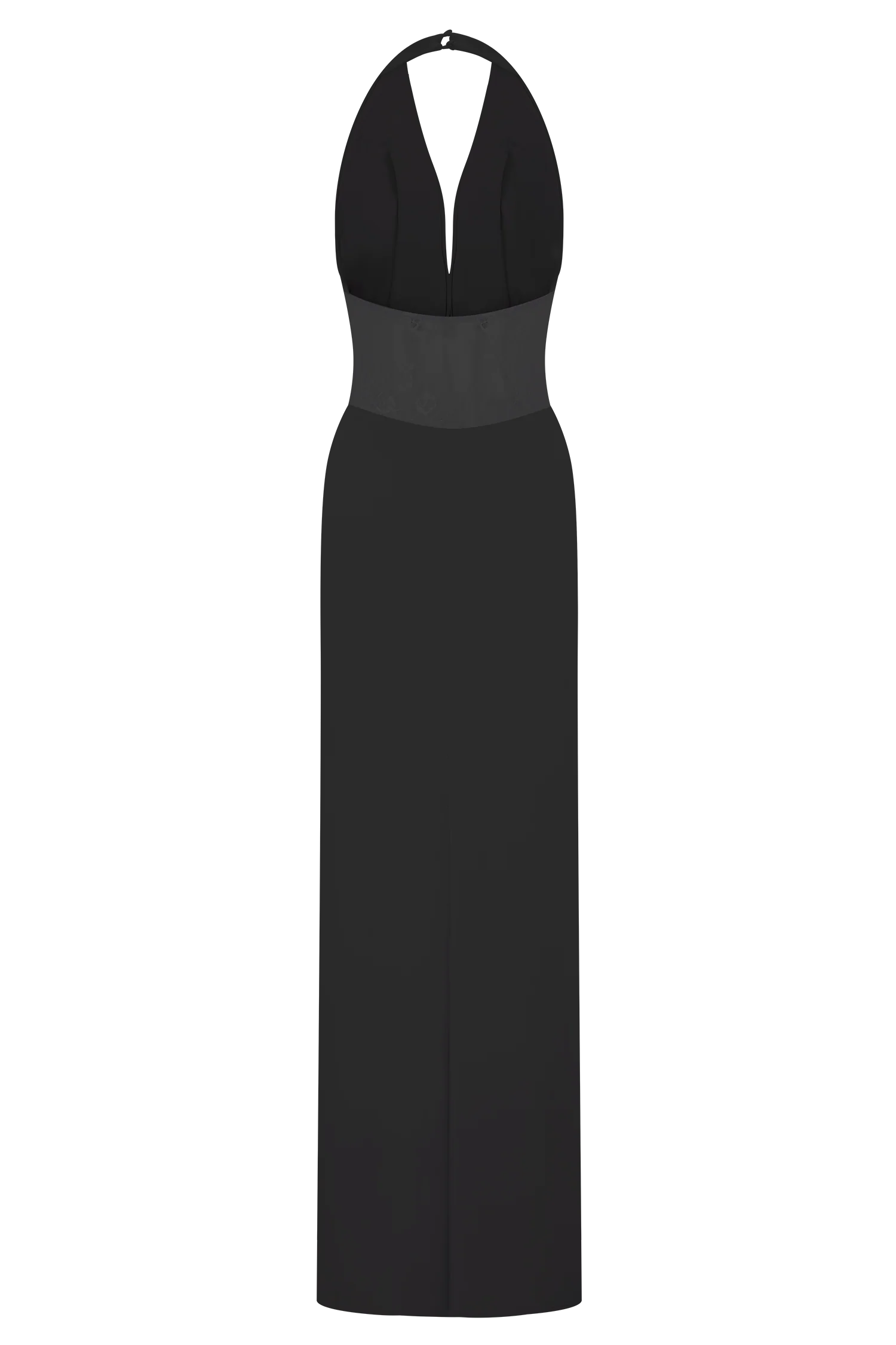 Bonnie Slinky And Lace Maxi Dress Black