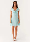 Shayla Mini Dress Turquoise
