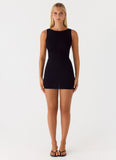 Amaris Knit Mini Dress Black