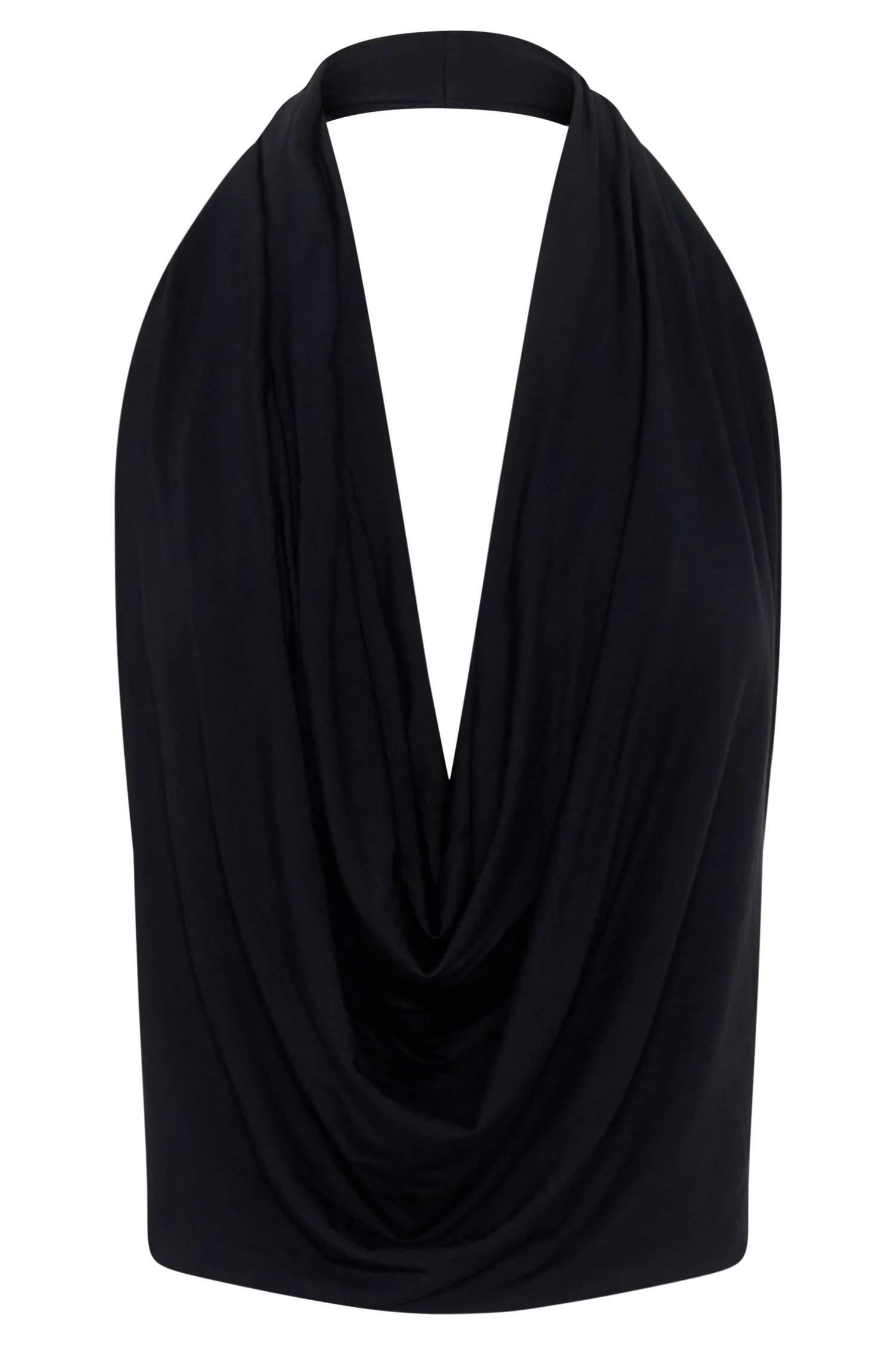 Huyen Cowl Front Modal Top Black