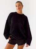 Jack Oversized Knit Sweater Black