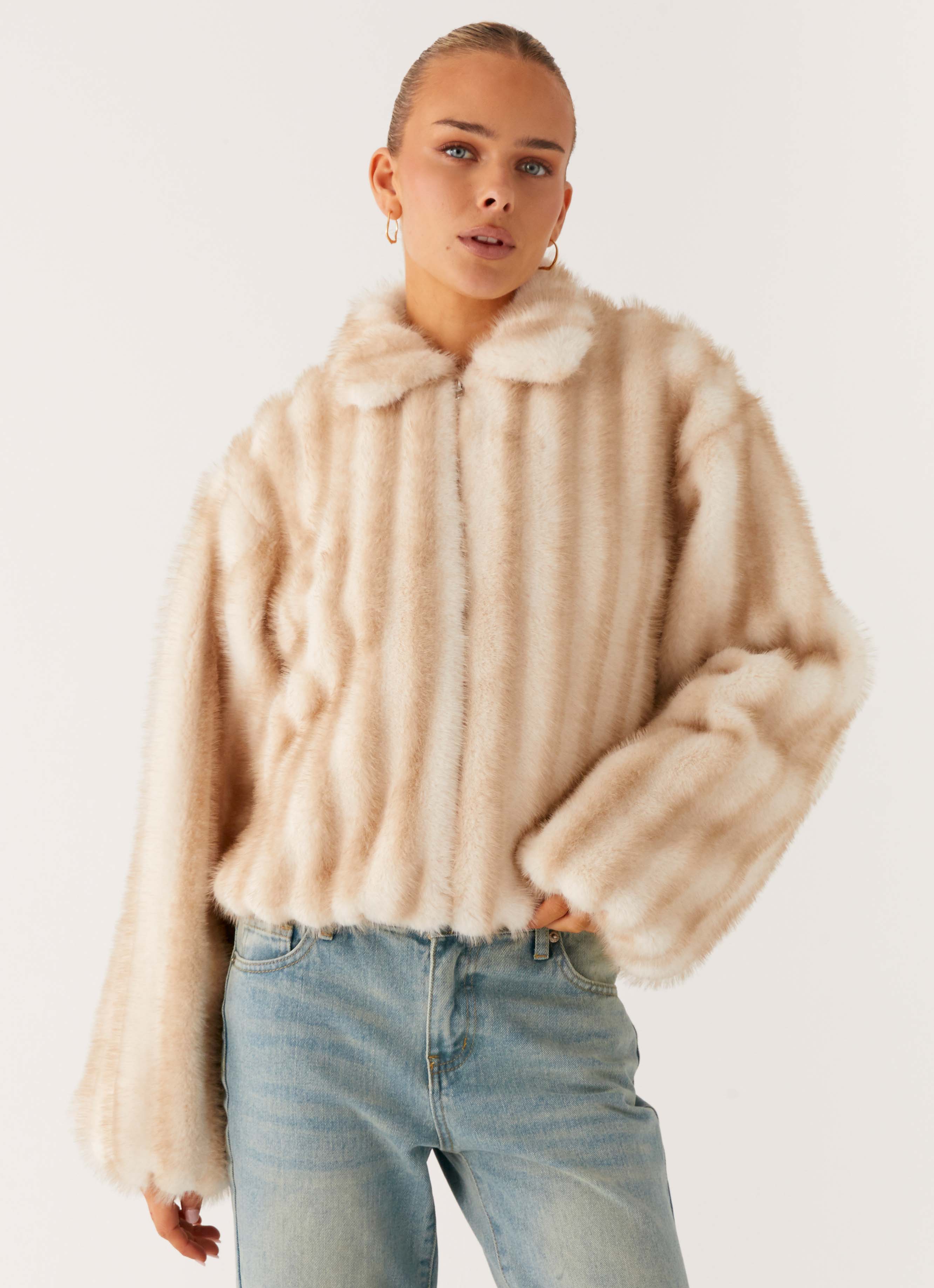 Naylor Faux Fur Jacket Blonde