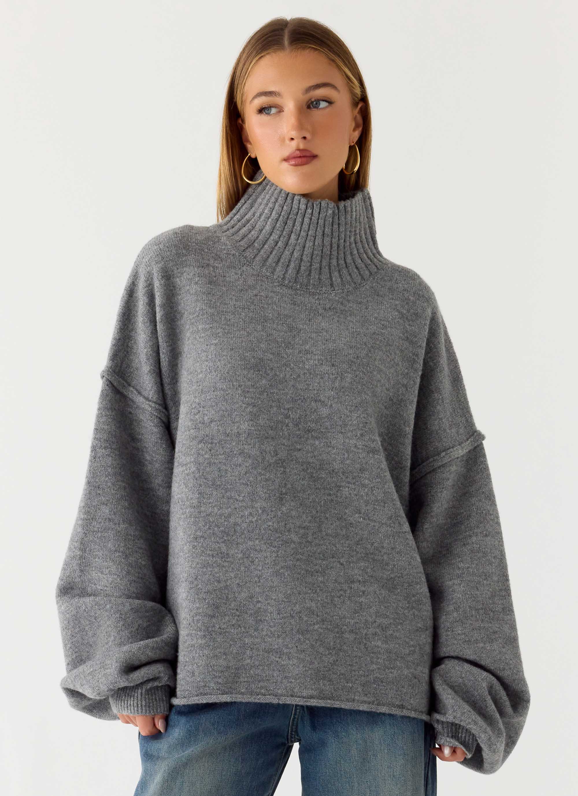 Roux Knit Sweater Grey