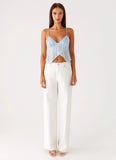 Glynne Frill Top Baby Blue