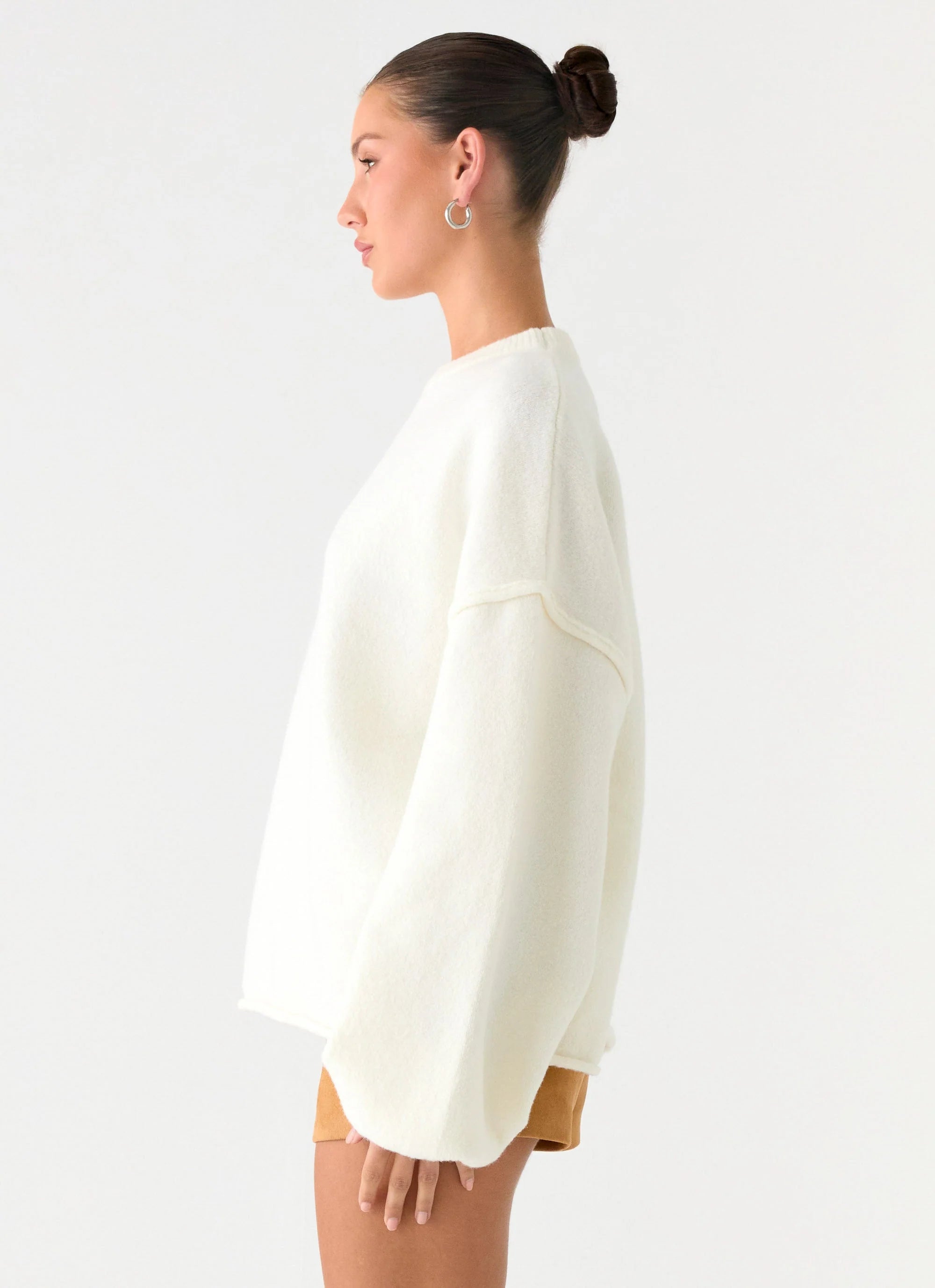 Jack Oversized Knit Sweater Cream