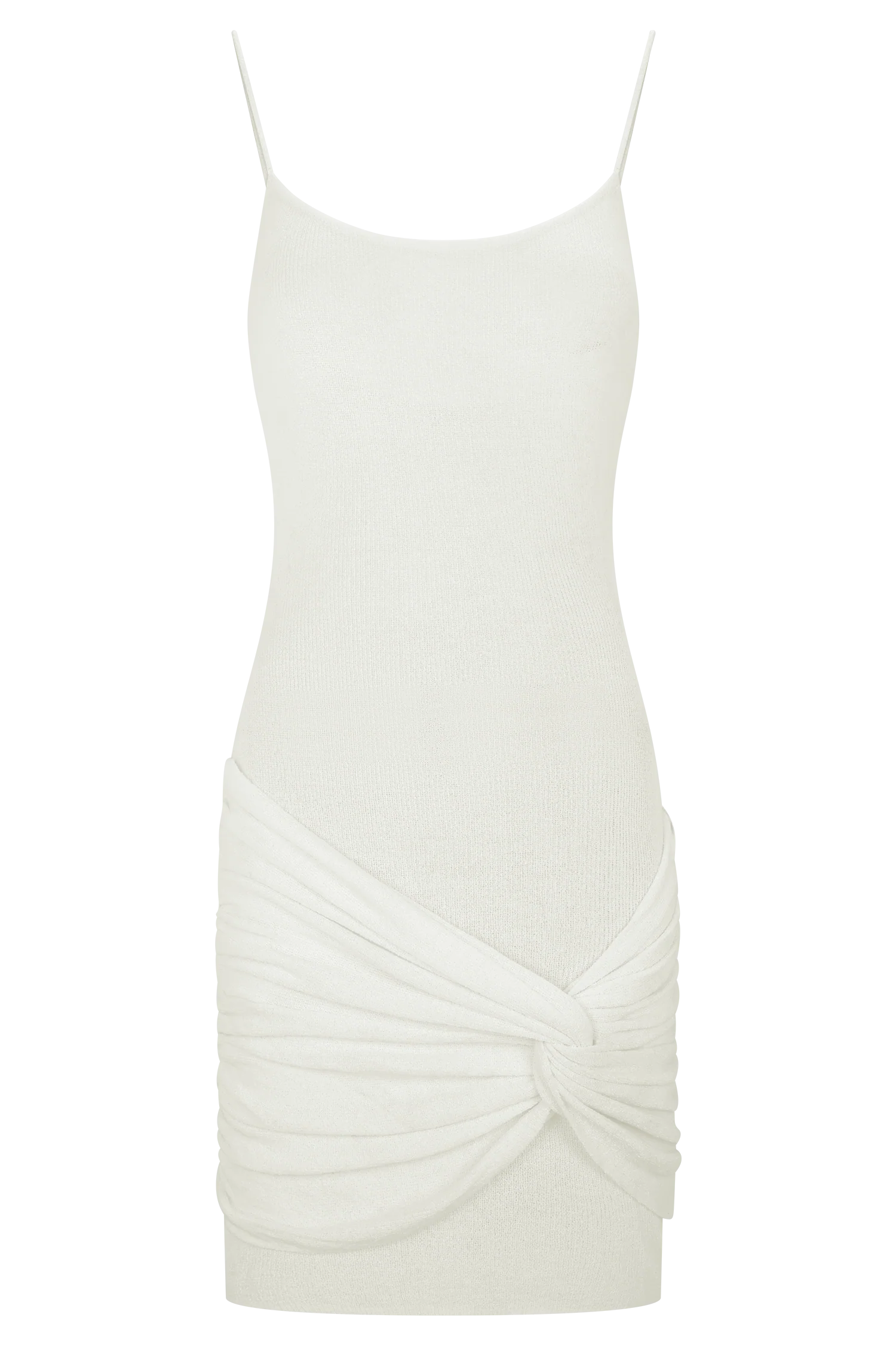 Laurie Twist Knit Mini Dress Ivory