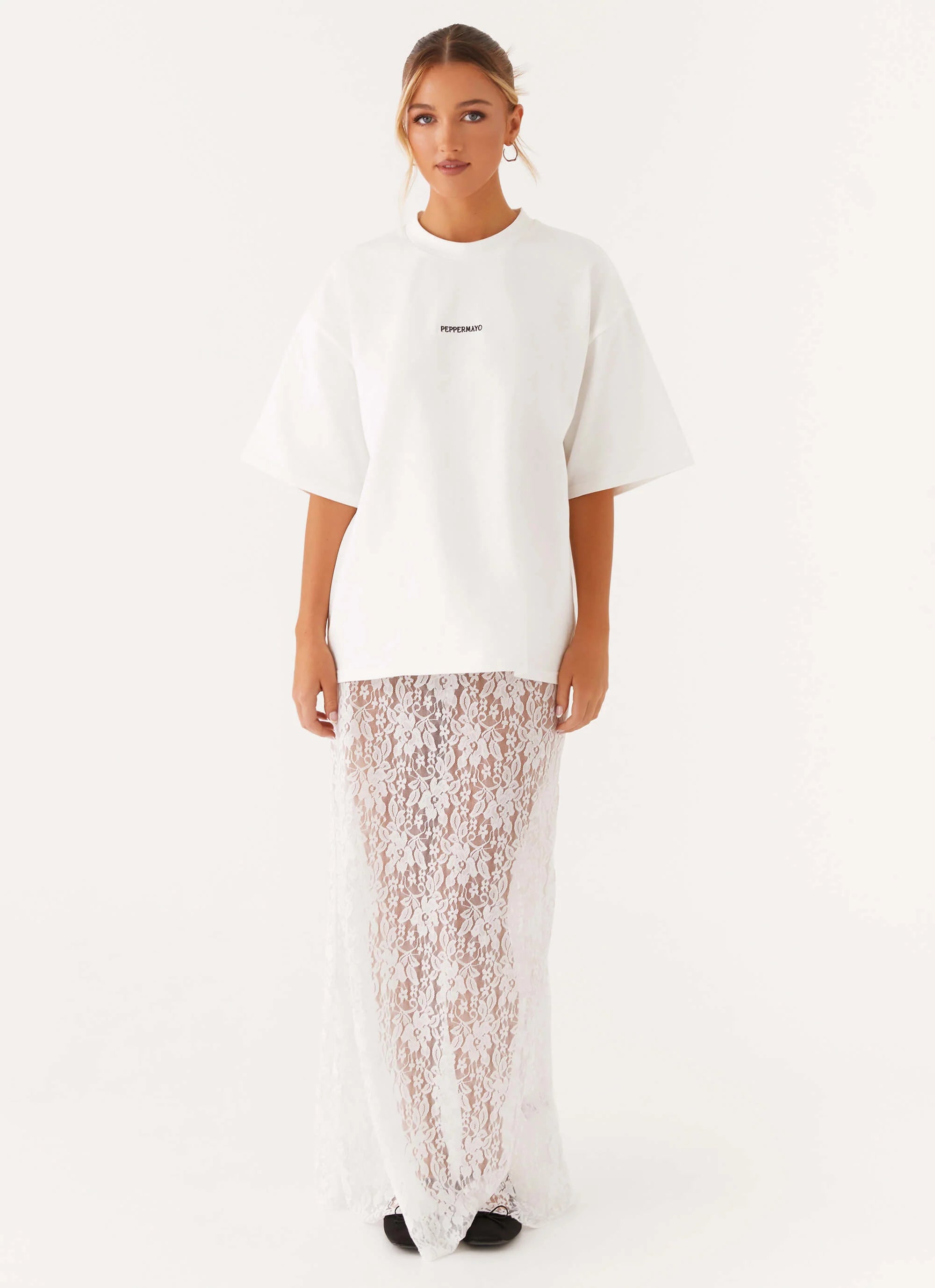 Signature Oversized Tee White