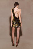 Ayana Cross Back Mini Dress Velvet Burnout