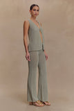 Malani Knit Top With Hardware Sage