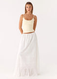 Lior Cotton Maxi Skirt White