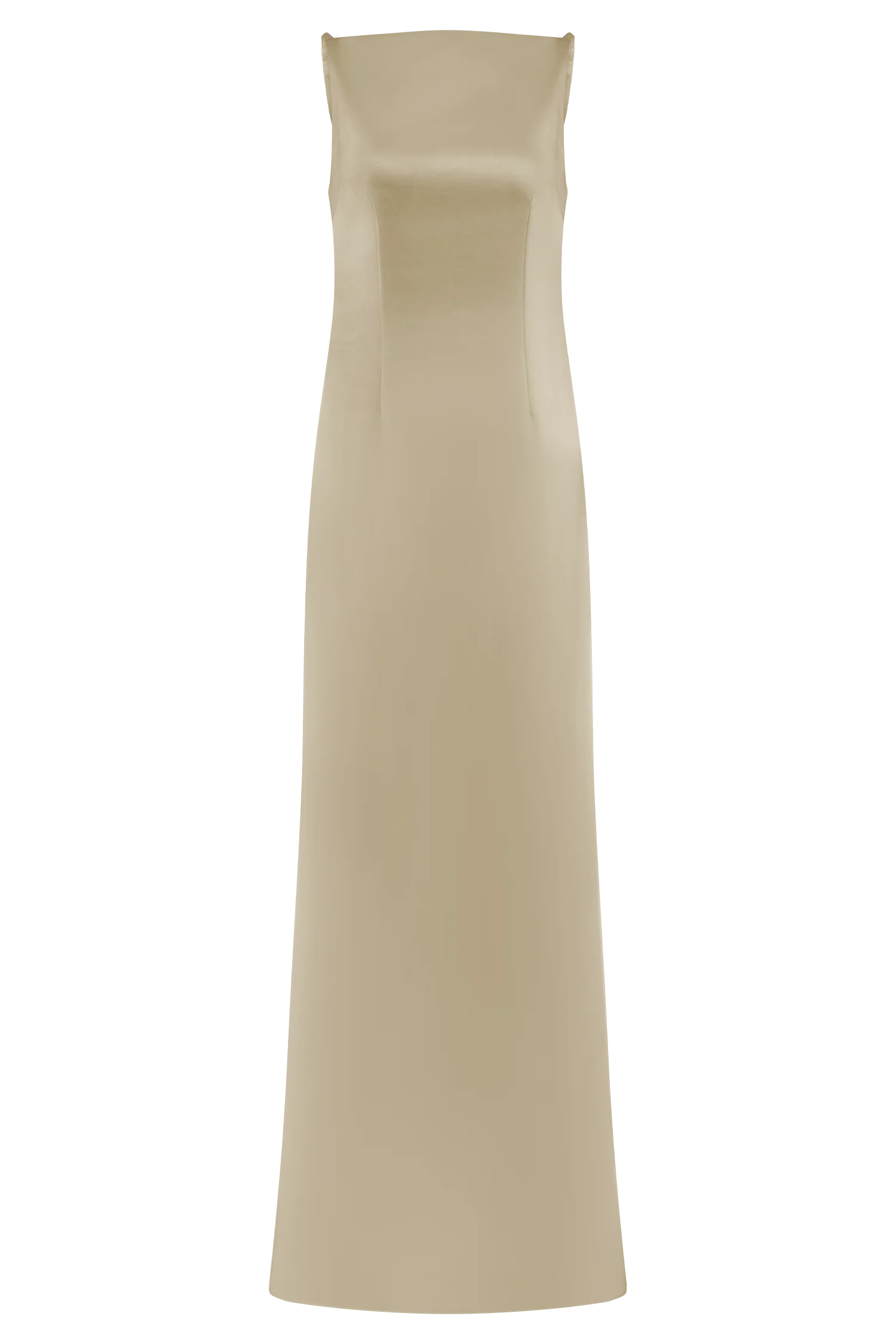 Violet Sleeveless Satin Maxi Dress Blush Gold