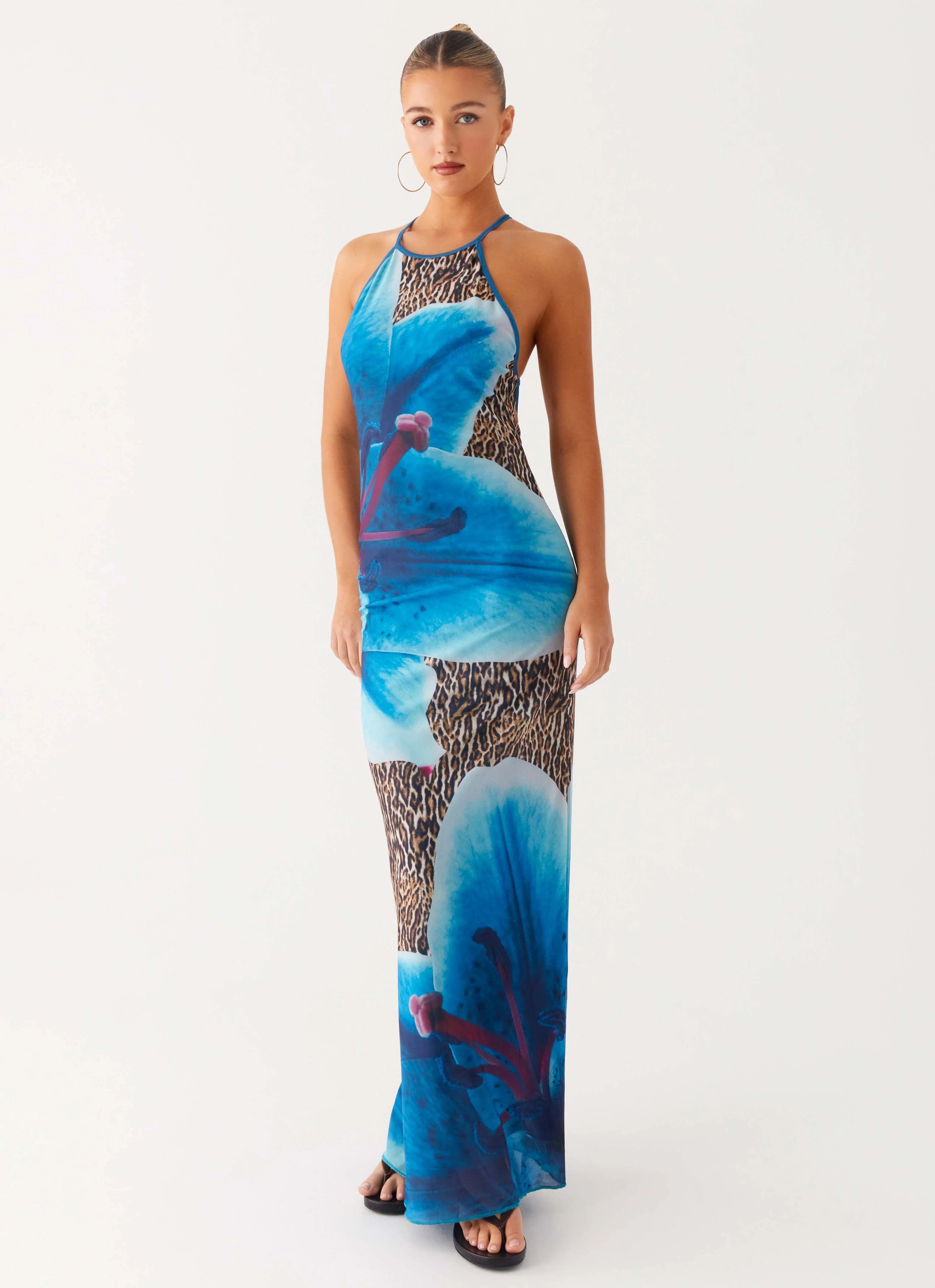 Sandy Siren Maxi Dress Cheetah Floral