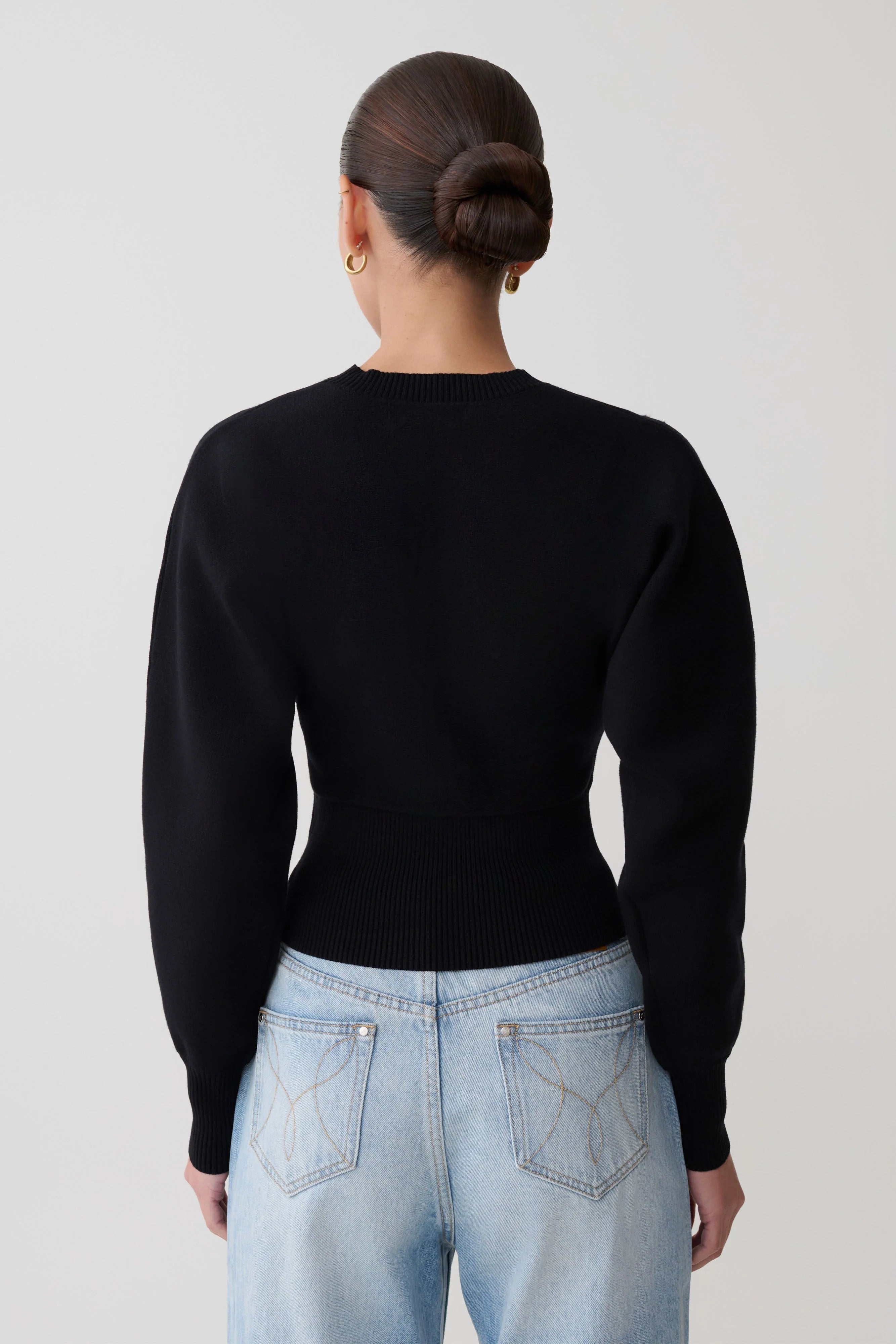 Ciaralee Cinched Waist Jumper Black