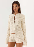 Ellington Long Sleeve Top Ivory