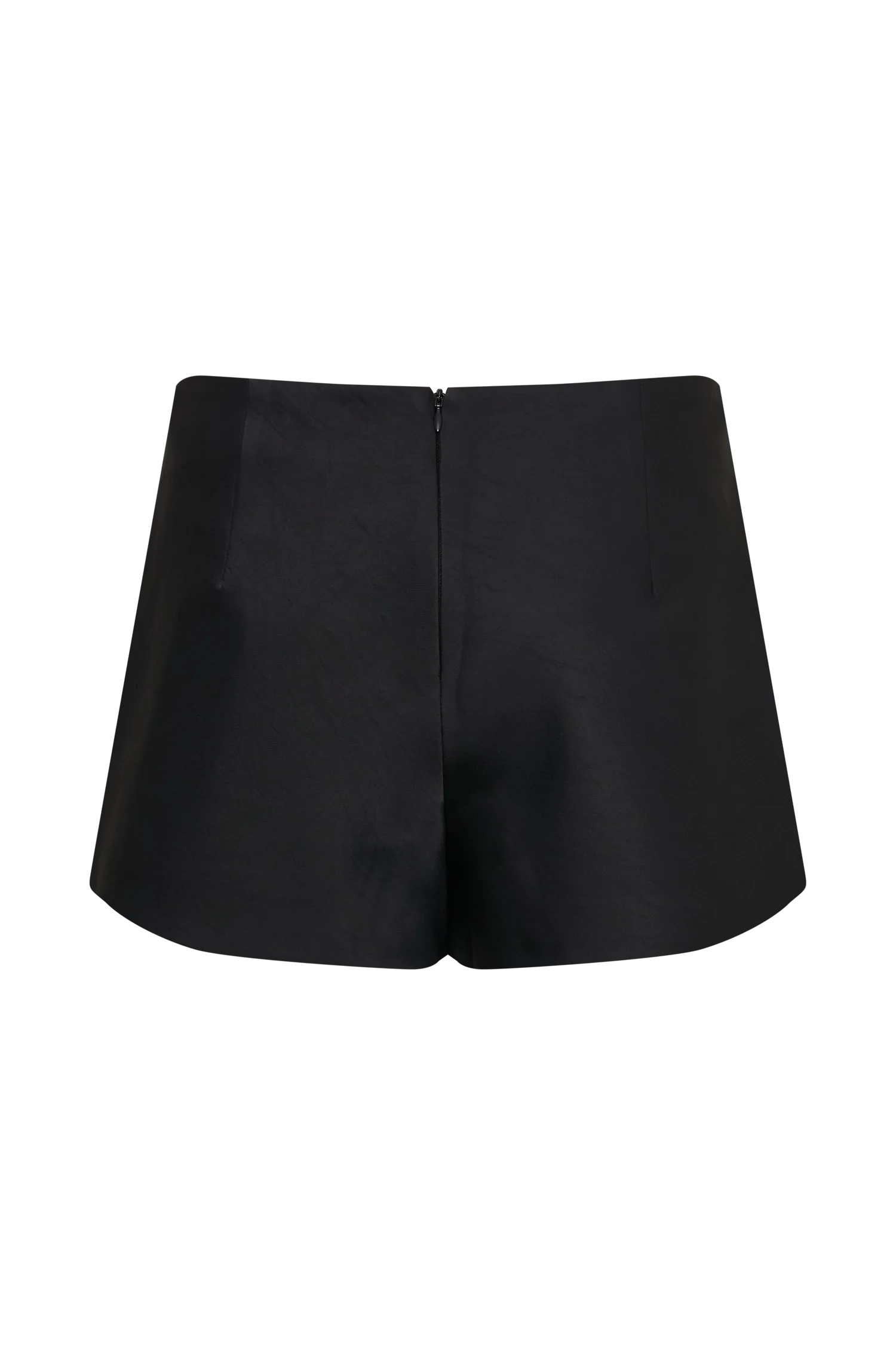 Anne Satin Mini Short Black