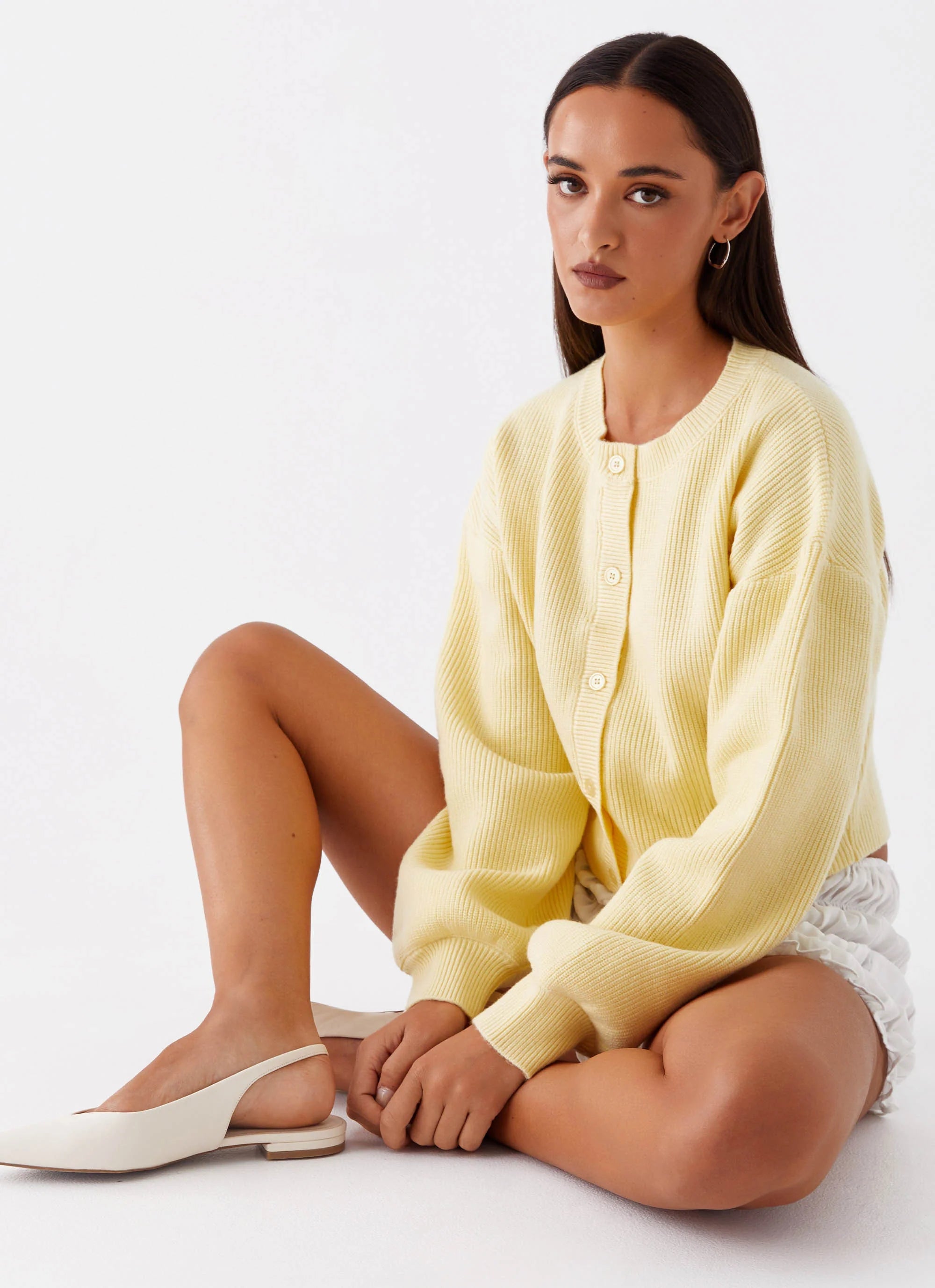 Daphne Knit Cardigan Butter Yellow