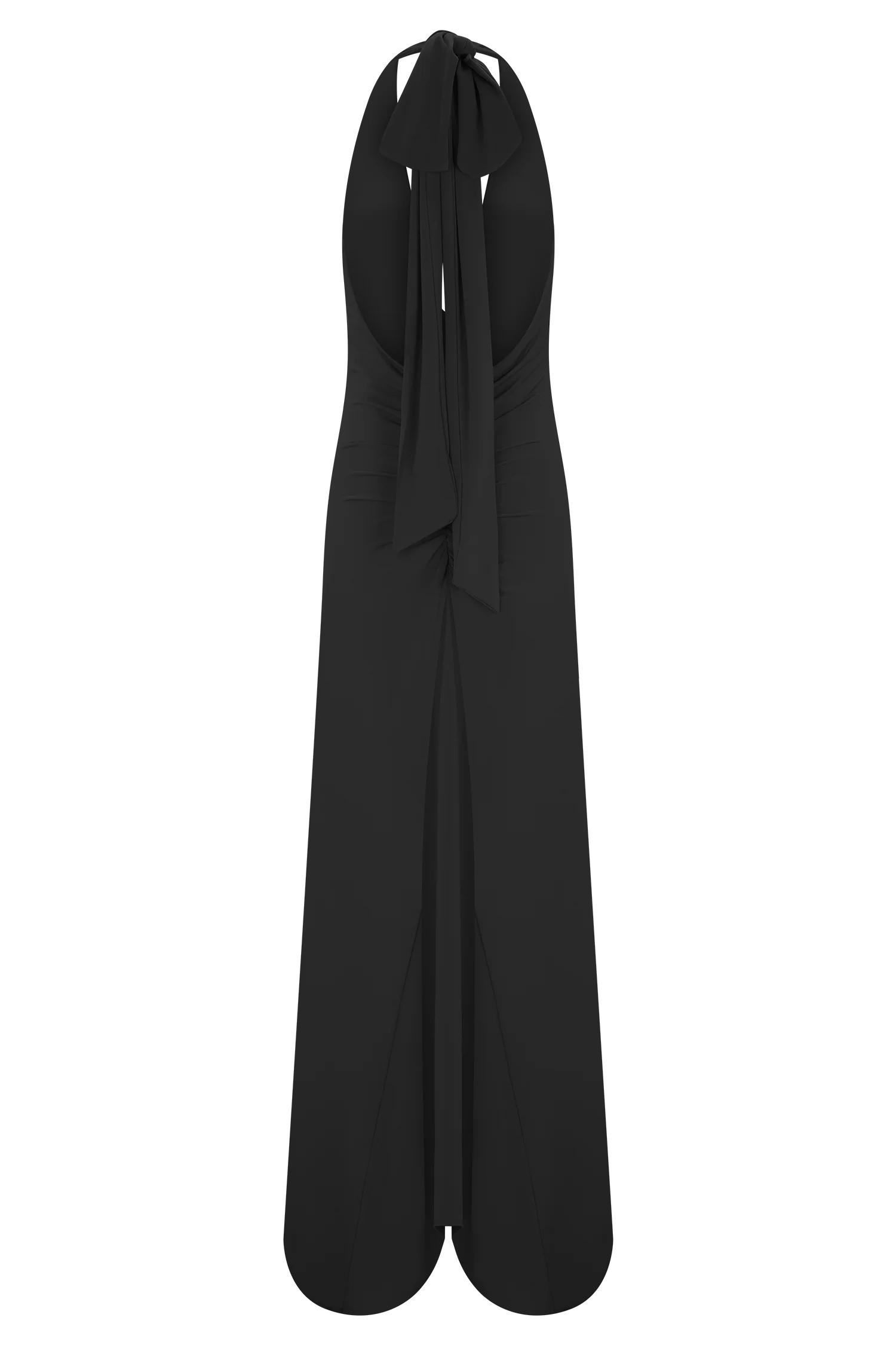 Juliet Slinky Maxi Dress With Scarf Black