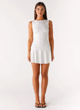 Kelda Mini Dress White Polka Dot