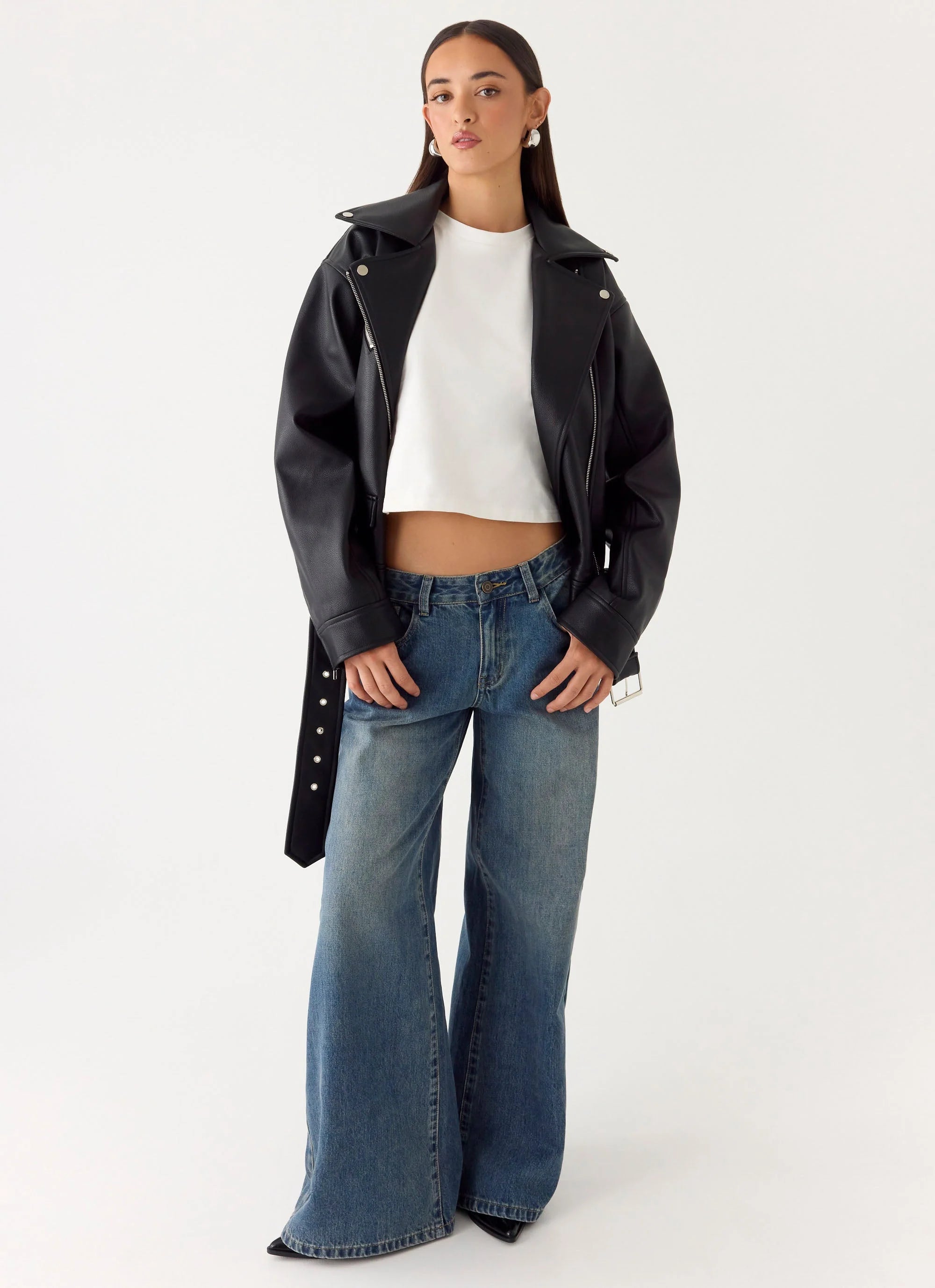 Ethan PU Biker Jacker Black