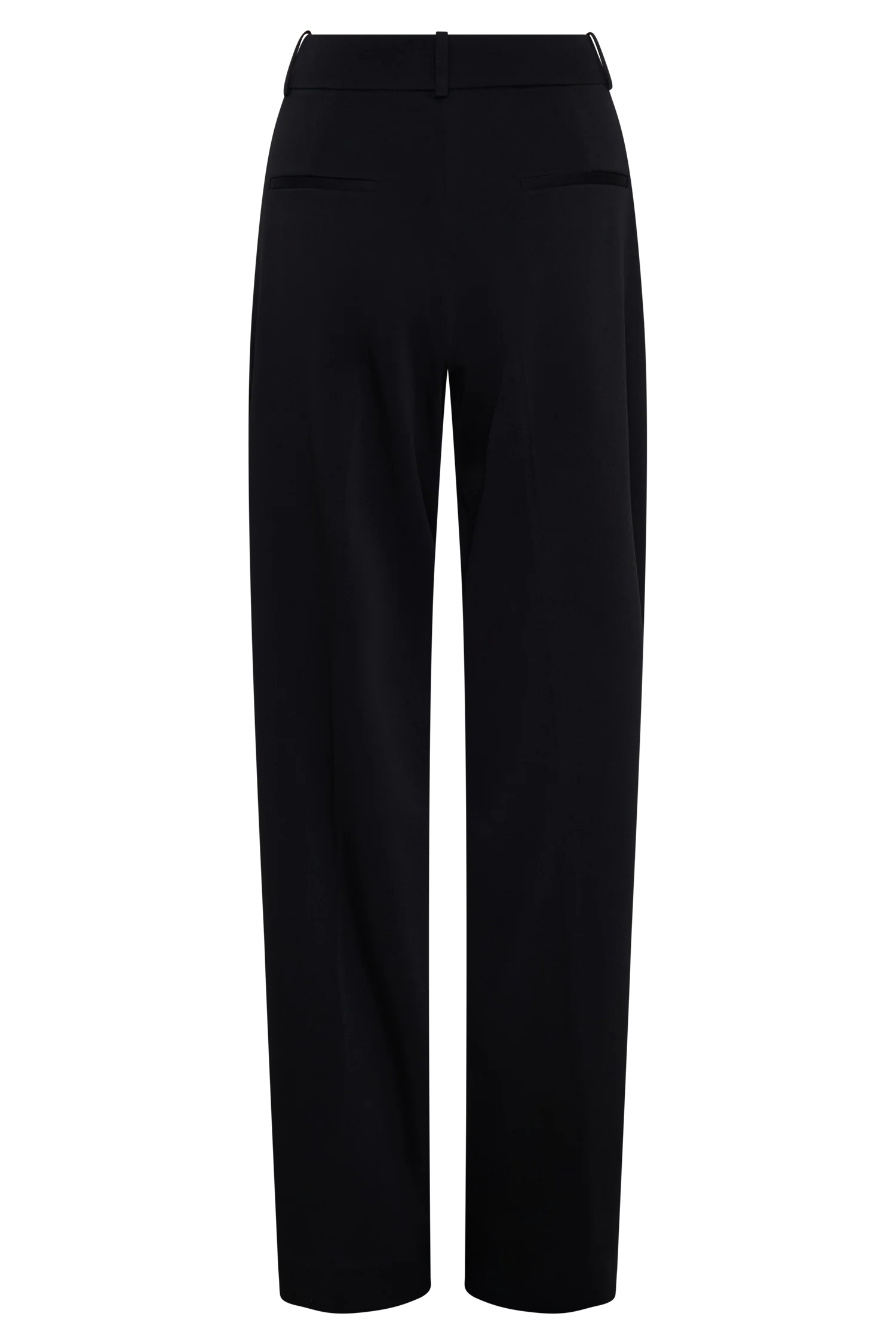 Fatima Satin Straight Leg Pant Black