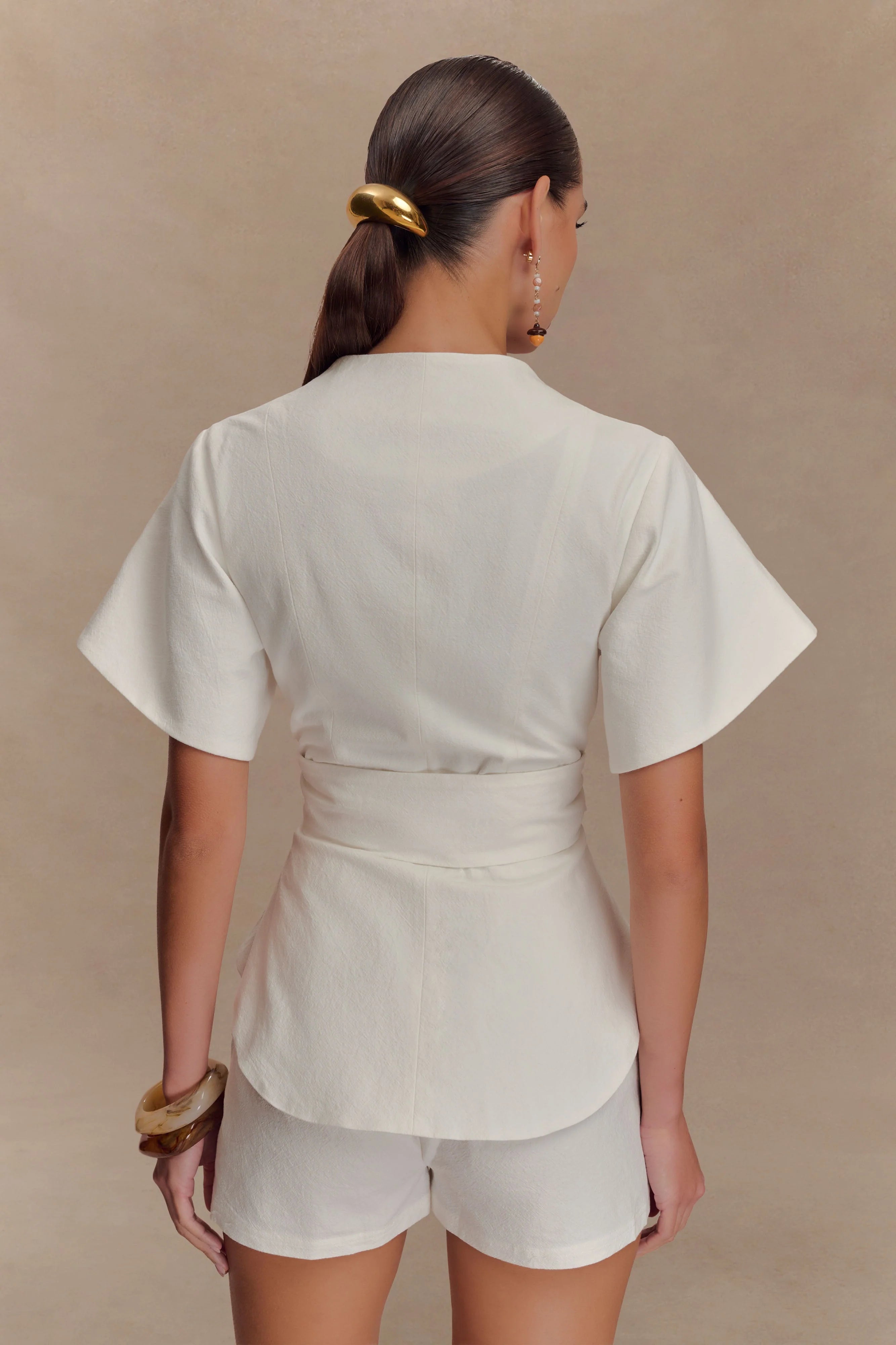 Liberty Cotton Shortsleeve Top White