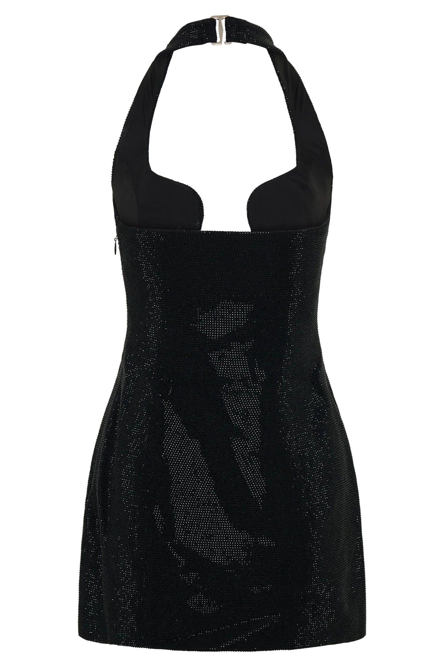 Raina Diamante Halter Mini Dress Black