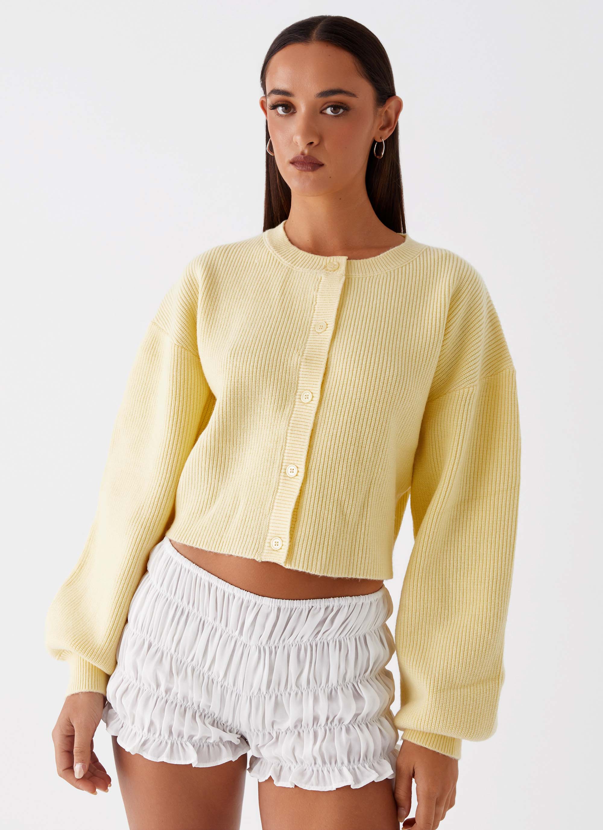 Daphne Knit Cardigan Butter Yellow