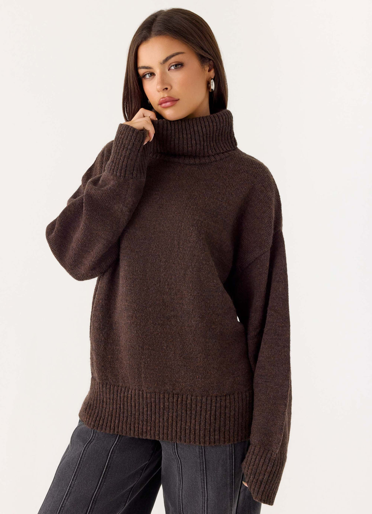 Gabrielle Knit Sweater Chocolate