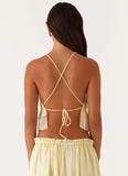 Zaya Backless Top Yellow