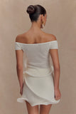 Haisley Off Shoulder Knit Top Ivory