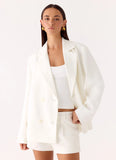 Asher Suiting Blazer White