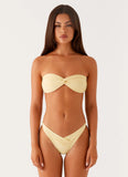 Delta Bandeau Bikini Top Lemon