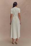 Pearson Short Sleeve Knit Midi Dress Ivory