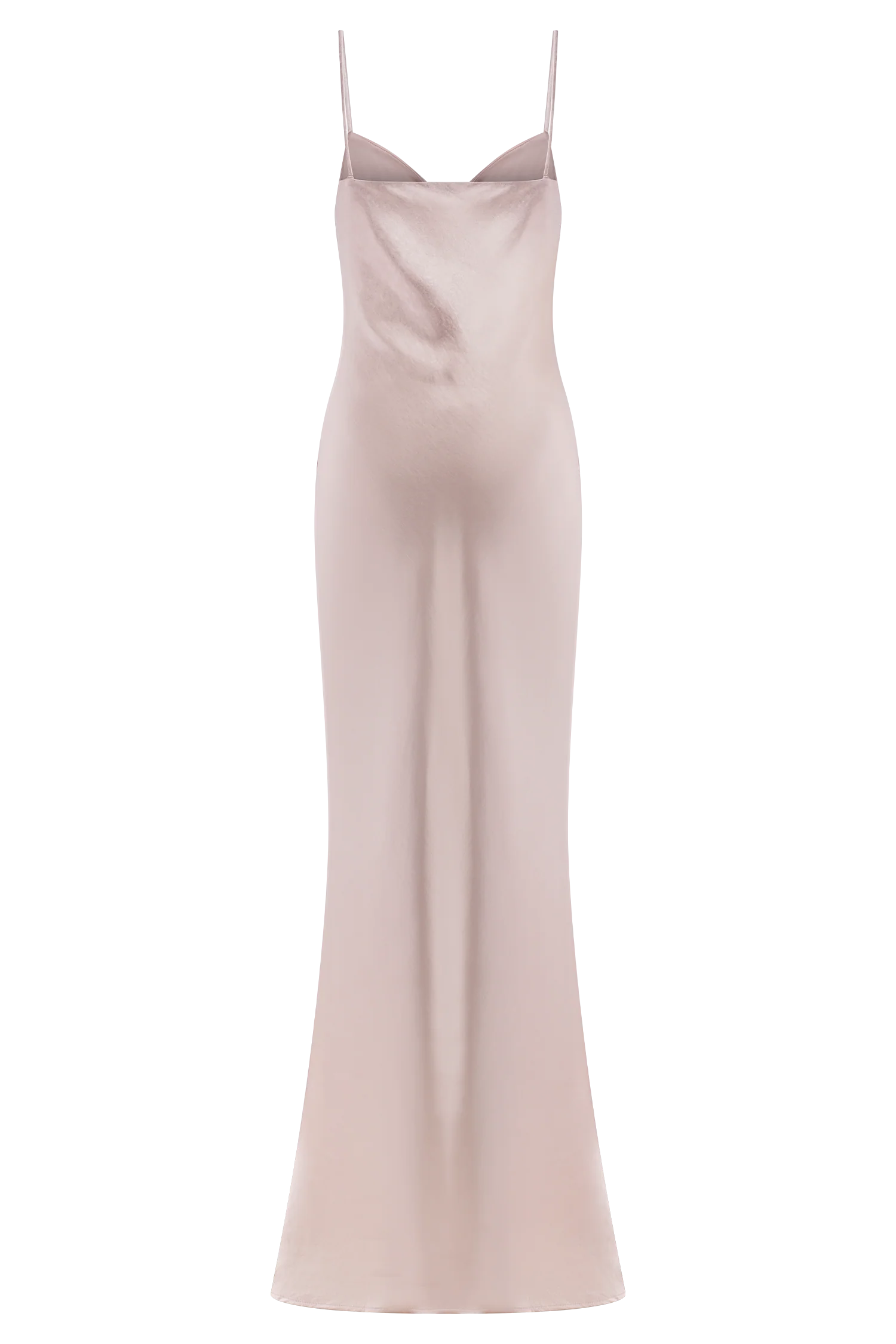 Lilly Sweetheart Satin Maxi Dress Soft Pink