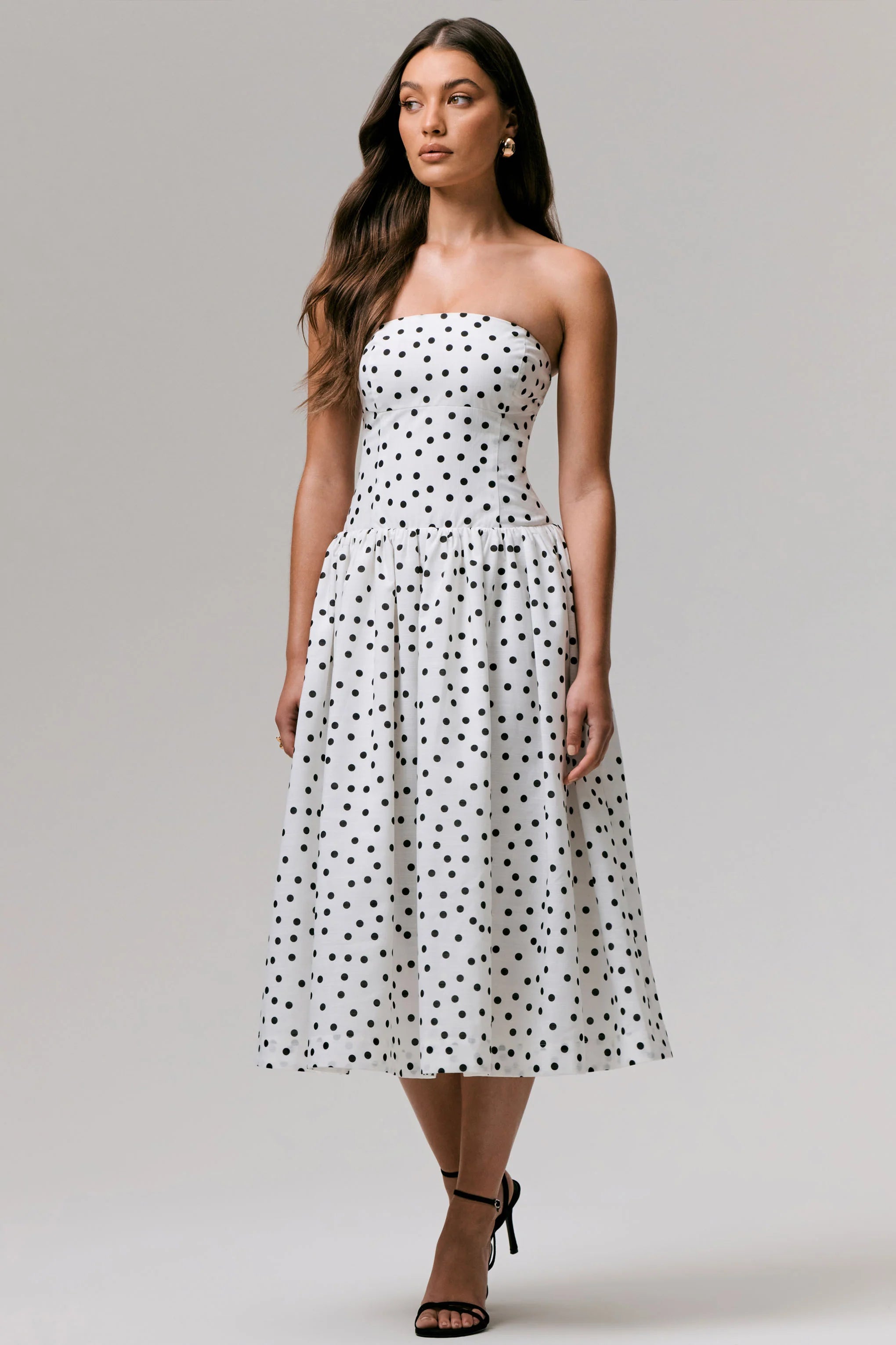 Triumph Polka Dot Bandeau Midi Dress