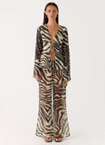 Jadia Flared Pants Zebra
